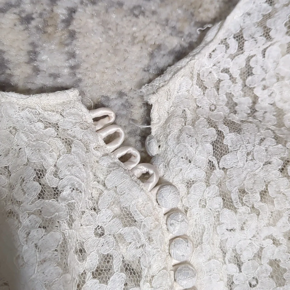 Vintage 80s 90s White Lace Dress - Picture 8 of 8